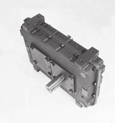 odel 290 - Single Reduction eatures n Rugged cast iron housing designed for rigid gear and bearing support. n Tapered roller bearings for endurance and strength.