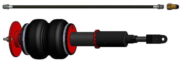 MODIFICATIONS FOR AIR SUSPENSION 1. Center punch and drill a 3/8 hole though the center of the suspension shock dome.