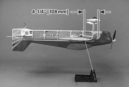 2. With the wing attached to the fuselage, all parts of the model installed (ready to fl y) and the battery installed, lift it at the balance point you marked. 3.
