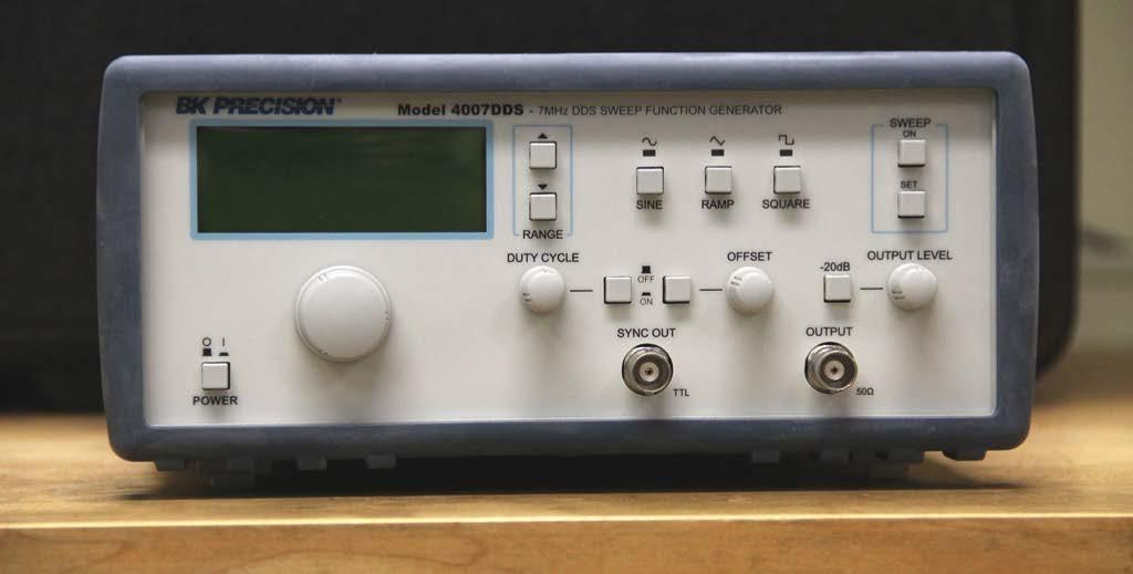 Power Supplies BK Precision 4007DDS Function Generator Used to apply AC power to an