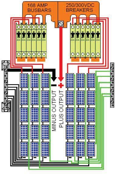 Internal wiring MNPV12-250 busbars joined Wiring diagram for MNPV12-250 (joined &