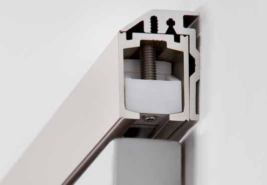 Concealed wall bracket for Perlan 140 Installation of a wall fixing without the need for a covering on site requires the fixing to be as inconspicuous as possible.