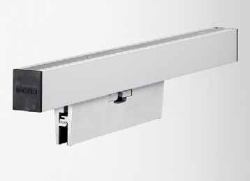 The internal interlocking enables the clamping plate to be adjusted to the respective glass thickness. This makes installation and removal considerably easier.