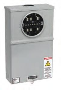 Single Meter Sockets CT Rated With Test Switch Bypass Provision Test switch section under separate cover Test switch perch included Receive ANSI C12.