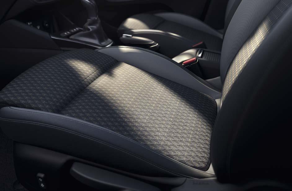 INTERIOR DESIGN OPTIONS. Arrive relaxed with ergonomically certified 1 front seats bearing the seal of quality from the AGR Campaign For Healthier Backs.