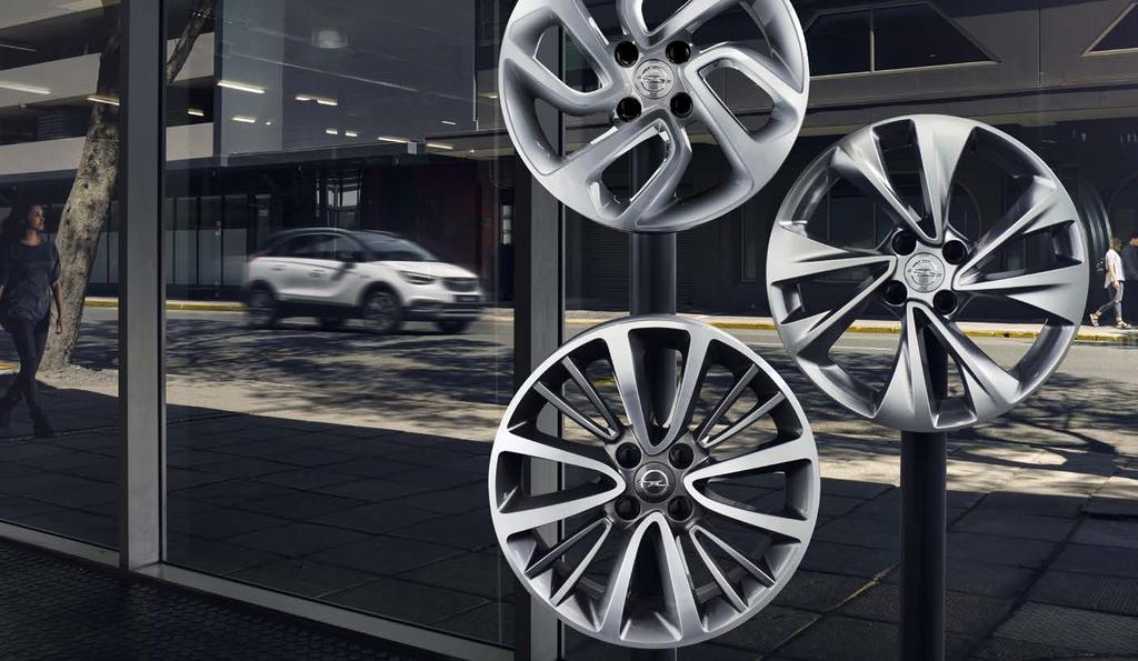1. 2. 3. LET S TALK STYLING. A set of gleaming alloys are standard on both models with an optional choice should you want to upgrade. THREE WHEELS, THREE STYLES. FROM TOP TO BOTTOM: 1.