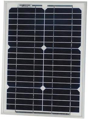 SP5, ADC402 SP10, SP20, SP40 & SP60 High Efficiency 5, 10, 20, 40 and 60 Watt Solar Panels FEATURES 20 years 80% power guarantee, 10 years 90% power guarantee High efficiency, monocrystalline
