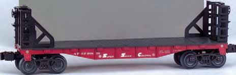 FLAT CARS with BULKHEAD ENDS NAVIGATES O-27 CURVES CAR LENGTH 10" HEIGHT 3.25" Newly designed freight car truck with improved side frame detail and hidden uncoupling mechanism.