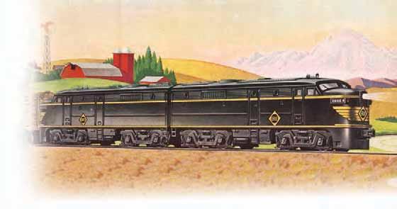ERIE & ROCK ISLAND Locomotive Features: AA length 22"; height 3.