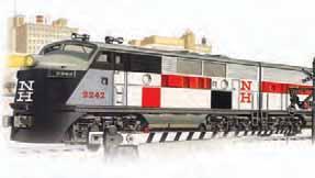 F3 A-A SETS Locomotive Features: 7 A-A length 27"; height 3 8 " 4 wheel trucks with traction tires