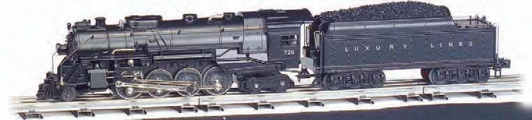 PRR S2 TURBINE Locomotive & Tender Features: locomotive and tender measure 20" die-cast locomotive body, chassis, and trucks powerful maintenance-free motor with flywheel coasting action steel-rimmed
