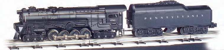 95 LUXURY LINES 2-8-4 BERKSHIRE Locomotive & Tender Features: locomotive and tender measure 21" die-cast locomotive body, tender body, chassis, and trucks powerful maintenance-free motor with