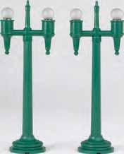 25"; twin lampposts height 6.50" LIGHTED STREETLIGHTS (3 per package) Item No. 42611 Suggested price: $19.