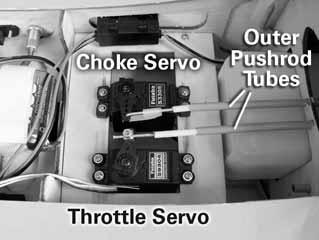 7. Install the throttle servo as far as possible from the engine.