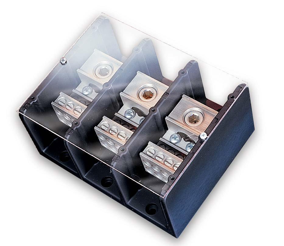 Distribution Blocks Splicer Blocks Covers Connectors Box lug connectors are designed for use with a single or multiple, solid or class B or C stranded conductor.