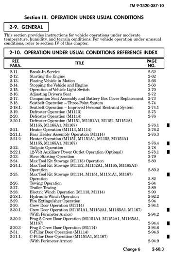 HOW TO USE THIS MANUAL (Cont d) 4. On page 2-60.3 look through the Operation Under Usual Conditions reference index for starting the engine. 5.