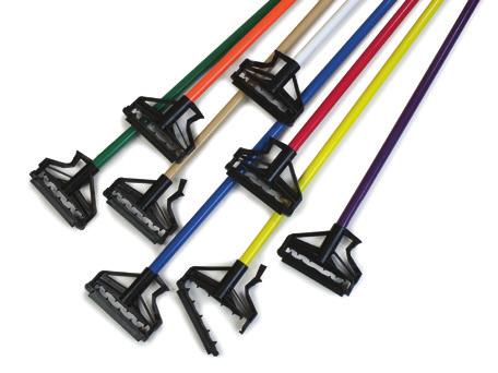 FLOOR CARE PRODUCTS HANDLES Quick-Release Mop Handles Only Carlisle offers a unique locking mechanism that prevents mop being dislodged or falling off Color coded for compliance with HAACP