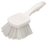 Nylon Medium Stiff Bristles for tough jobs Efficiently designed grip style handle allows for comfortable, efficient cleaning Plastic handles are light-weight, break-resistant and soak proof