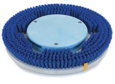 028" stiff nylon in 11" to 20" diameter showerfeed blocks for general cleaning; or.