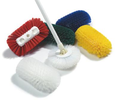 dome-shaped brushes are expertly designed for cleaning vats, kettles and valves Medium stiff polyester FDA compliant block and bristles 41002 40045 41045 Handles sold separately; see pages 176 180