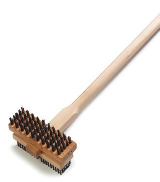 Rust-proof bristles are embedded in a rugged specially treated hardwood block for long lasting cleaning power.