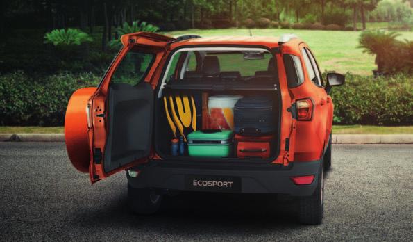 More load space, less road space The EcoSport is designed to be just the right size and not only because it s compact enough to zip