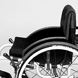 The wheelchair has optional adjustability which ensures flexibility as regards seating positions.