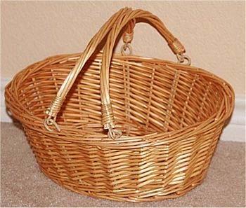 Baskets 2013 - Trays Pg 6 L25 PA9-1403 14"X11"X7" Willow Basket W/Drop Handle