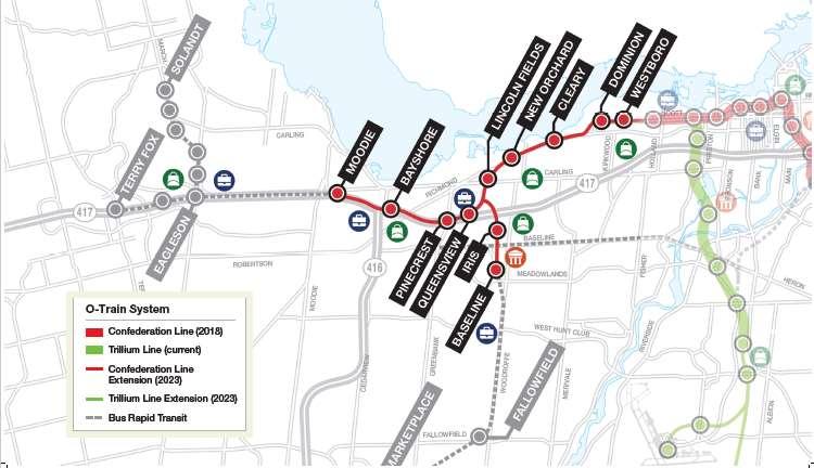Confederation Line West West Extension consists of