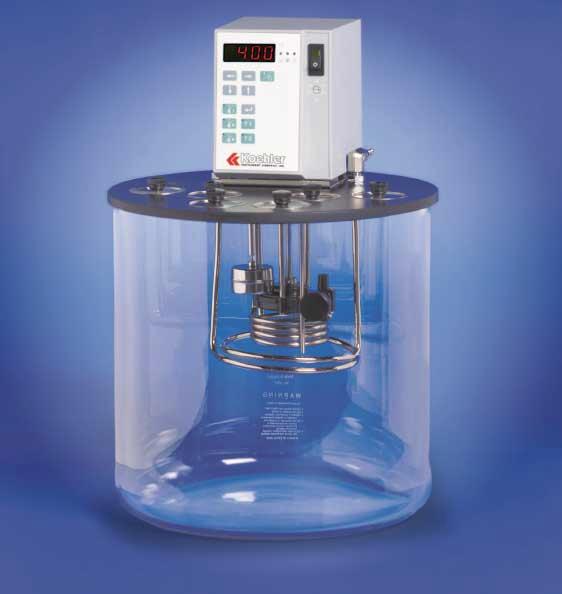 Kinematic Viscosity New KV5000 Kinematic Viscosity Bath with Optical Sensors for Automatic Viscosity Measurement Optical sensor detection system accurately measures sample flow Automatic calculation