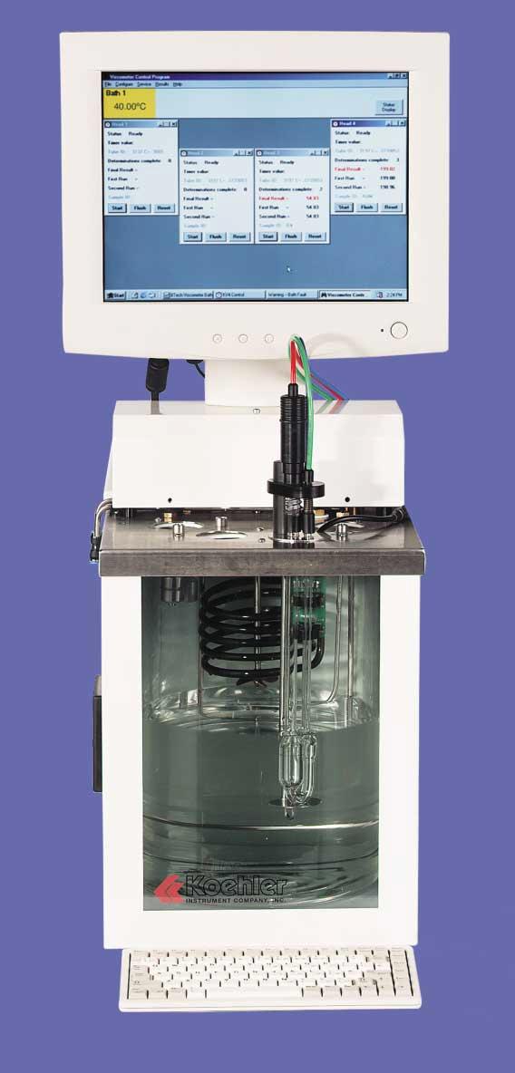 New AKV9500 Automated Kinematic Viscosity System Conforms to ASTM D445, IP 71, and related specifications Automatic infrared detection system accurately measures sample flow Automated testing,