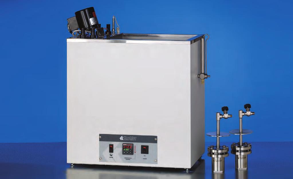 Oxidation Stability of Lubricating Greases by the Oxygen Bomb Method K10901 Oxidation Bath with K11000 Oxidation Bombs The sample is oxidized in a bomb initially charged with oxygen at 110psi