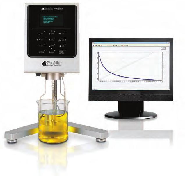 Dynamic Viscosity by Rotational Viscometer Determines the dynamic viscosity of a substance by the rotation of a specified spindle within the sample at the speed giving the maximum torque reading on