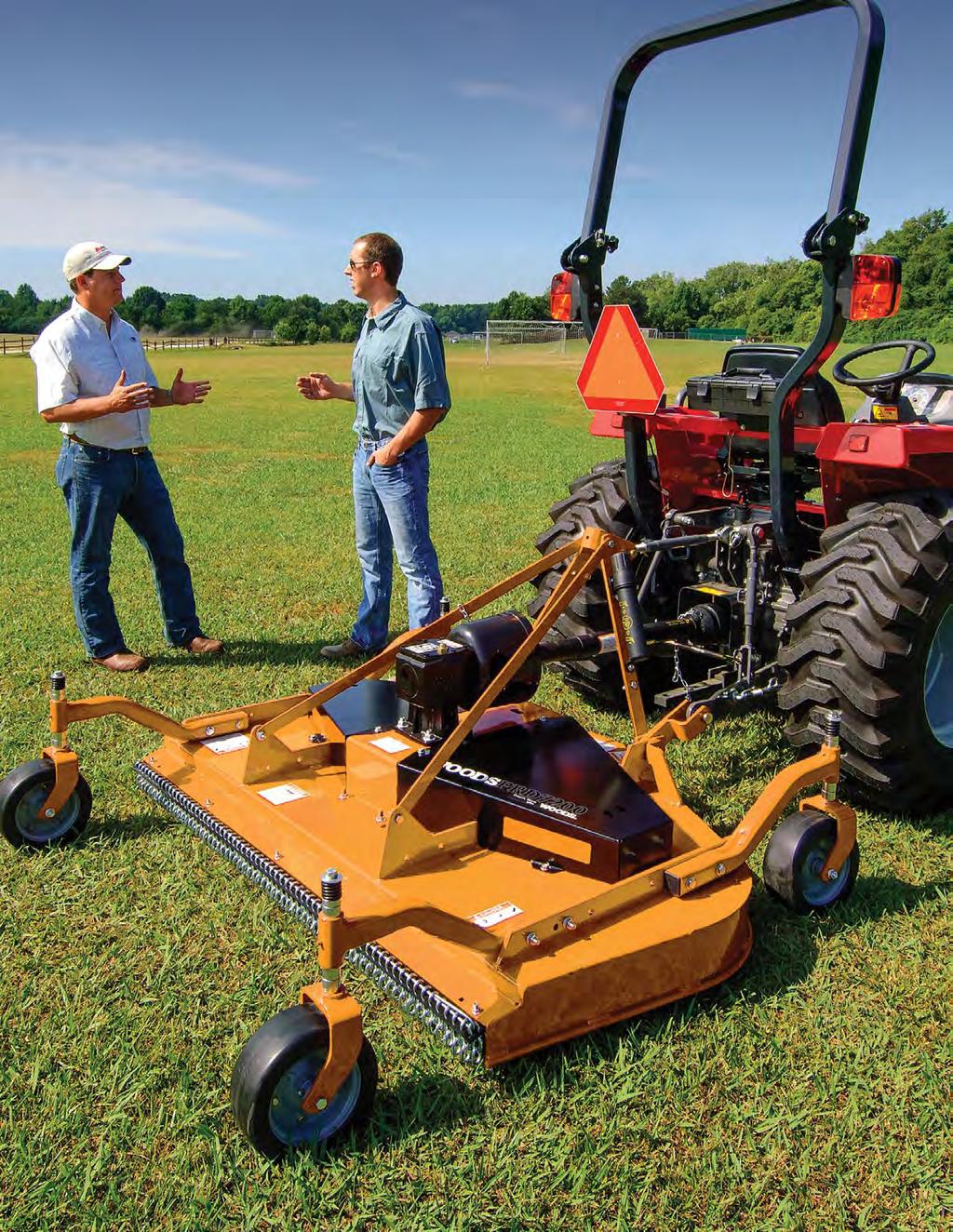 Discover the premium cut quality that makes Woods the undisputed leader in finish mowers PRD7200 Shown with optional chain shielding Every