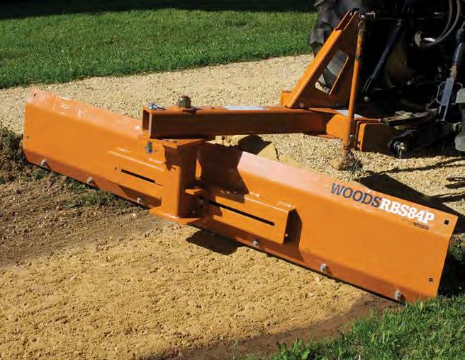 Table LANDSCAPE of Contents Equipment REAR BLADES Ideal for grading dirt or gravel, cleaning up construction sites and moving snow.