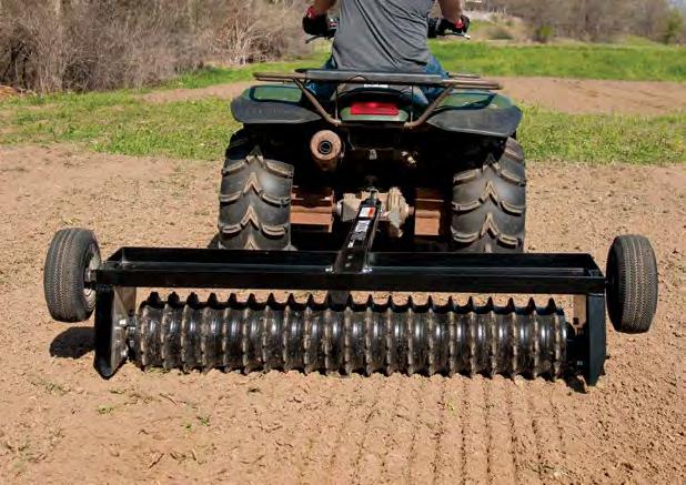 Choose this rugged, easy-to-use implement to crush dirt clods and eliminate air pockets prior to planting.