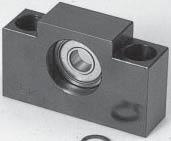 w Features Short delivery time: Standardized items in stock Use most suitable bearings On the fixed support side, the angular contact ball bearing