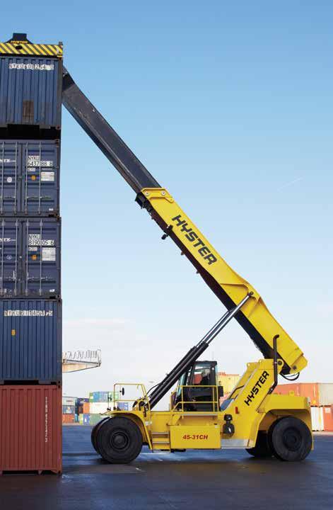 HIGH STRENGTH BOOM DESIGN Robust boom design ensures boom rigidity for laden container handling applications.