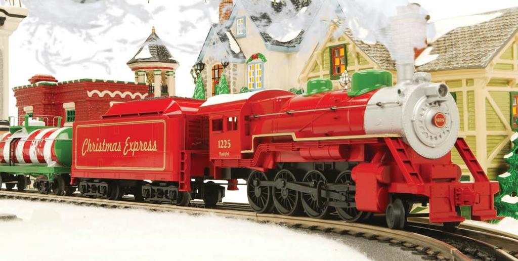 Trimmed in traditional Christmas colors, the M.T.H. Christmas Express set captures the spirit and fun of model railroading in an affordable train set that will last for years.