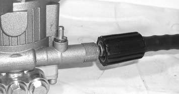 Figure 7 - Connect the brass swivel to the pump 5.