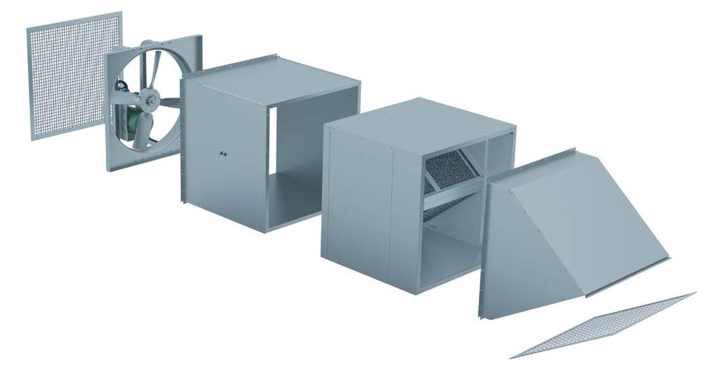 Accessories Airflow 1 2 3 5 6 4 1 2 3 4 Removable Screen Standard component of wall box and motor side guard. Screen is available with bolted removable or hinged construction.