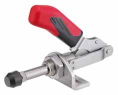 Push-pull type toggle clamp No. 6841 Push-pull type toggle clamp with small angle base. For push- and pull-clamping. (Equal operation of rod and lever). Long rod-guide with attaching thread and nut.