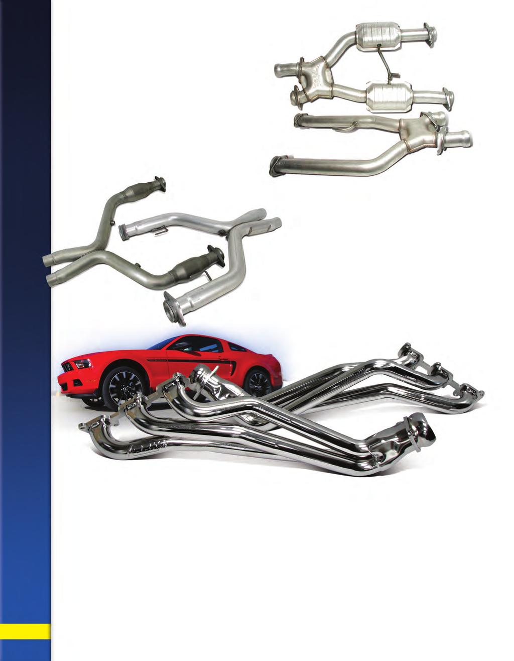 FORD PERFORMANCE EXHAUST 1996 04 MUSTANG GT/cOBRA HIGH-FLOw MID-PIPES These matching high flow mid pipes are available in both H & X style configurations in either a converter street version or a