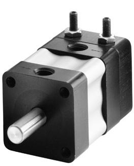 Comp-Act (CA) Series ROTARY VANE ACTUATORS: 15 base models with torque outputs from 9 in. lbs. to 100 in. lbs. Rotations 90, 180 & 270 degrees.