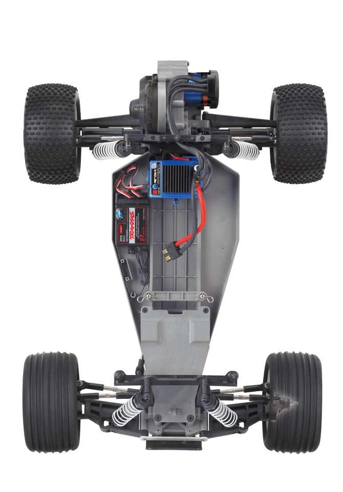Anatomy of the Rustler VXL Turnbuckle (Rear Camber Link ) Half Shaft Rear Shock Tower Rear Body Mount Brushless Motor (Velineon 3500) Transmission Electronic Speed Control (VXL-3s) EZ-Set Button