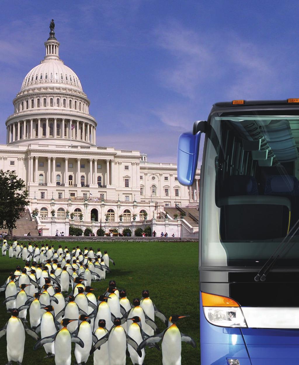 Save a penguin. take a motorcoach.