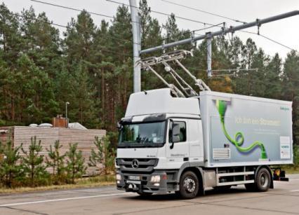 ehighway electrification of hybrid trucks via an overhead catenary system ehighway system description Siemens ehighway An approach to electrified heavy duty road transport, which reduces emissions,