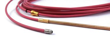Overview. Wire guides gas cooled torches water cooled torches for wire color for steel wire insulated liners 0.6-0.9 white 324P1338_4* 0.8-1.0 blue 324P1545_4* 1.0-1.2 red 324P2045_4* 1.2-1.