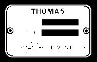 provide both the model number and serial number of your Thomas