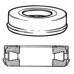 6 Assembly Figure 6.12 B. On flat-type seals: Install the seal over the closed part of the bearing. BEARING RETAINER COVER SEAL TYPES FLAT SEAL WARNING Wear gloves when you install the shims.